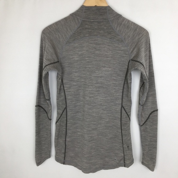 Smartwool PhD Wool Top Long Sleeve Half Zip Pullover Women's Sz Small Black Gray - Picture 8 of 13